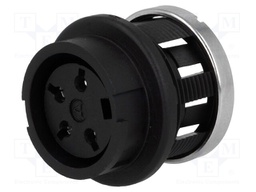 Socket; DIN; female; PIN: 4; Layout: 240°; soldering; 300V; 5A; 0.5mm2