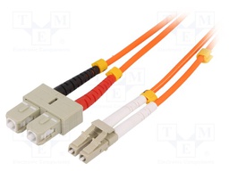 Connector: fiber optic; patchcord; multi mode duplex (MM); LC,SC