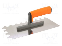 Notch trowel; L: 270mm; W: 130mm; Handle material: 2K,composite