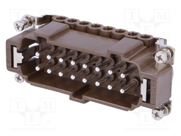 Connector: rectangular; male; 180 °C; 16+PE; size 77.27; 16A; 500V