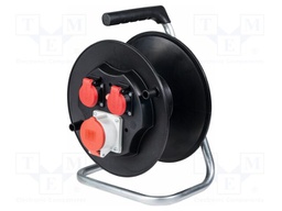Cable reel; with socket,with brake,with flap,rolled; Sockets: 3