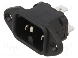 Connector: AC supply; socket; male; 10A; 250VAC; C16; -40÷120°C