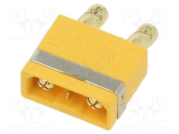 Connector: DC supply; socket; male; 15A; PIN: 3; on PCBs; SMT; yellow