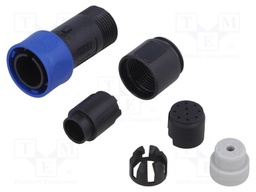 Connector: circular; plug; male; PIN: 10; w/o contacts; for cable