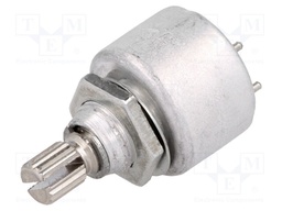 Potentiometer: shaft; single turn; 10kΩ; 1W; ±20%; 4mm; linear; THT