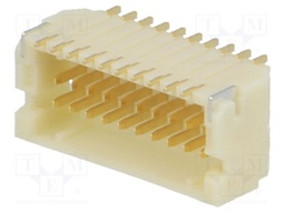 Socket; wire-board; male; DF20; 1mm; PIN: 20; SMT; on PCBs; 100V; 1A