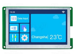 Display: TFT; 4.3"; 480x800; Illumin: LED; 8MBFLASH; RGB; 900cd/m2