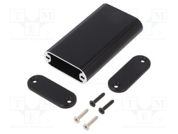 Enclosure: with panel; MXA; X: 41mm; Y: 74mm; Z: 15mm; aluminium