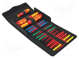 Kit: screwdrivers; insulated,slim; 1kVAC; Kraftform Kompakt VDE