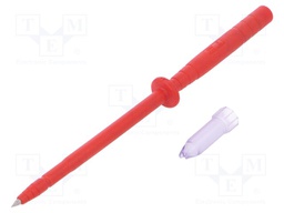 Measuring probe; 1A; red; Socket size: 4mm; Overall len: 122mm