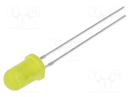 LED; 5mm; yellow; 1120÷1560mcd; 60°; 3÷5V; 20mA; Variant: blinking