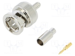 BNC Str Plg Hex 75Ohm Nickel Pltd RG179B