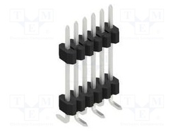 Connector: pin strips; pin header; male; PIN: 6; 1.27mm; SMT; 1x6