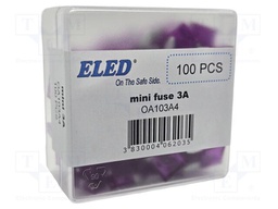 Fuse: fuse; 3A; 32VDC; automotive; 11.1mm; 11.1x3.9x17.2mm