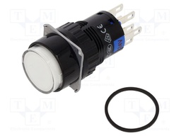 Switch: push-button; Pos: 2; SPDT x2; 0.5A/220VAC; 1A/24VDC; ON-ON