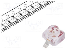 LED; SMD; Gull wing; red; 1-8mcd; 2.21x2.08x2.44mm; 125°; 1.5÷3V
