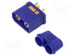 Plug; DC supply; QS; male; PIN: 2; for cable; soldering; blue; 110A