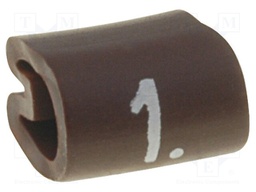 Markers; Marking: 1; 3.4÷5.7mm; PVC; brown; -45÷70°C; leaded