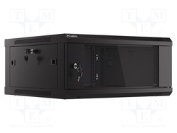 Enclosure: rack cabinet; Standard: 19"; 4U; black; Z: 600mm; X: 600mm