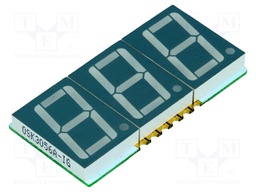 Display: LED; 7-segment; 14.22mm; 0.56"; No.char: 3; green; 10÷35mcd