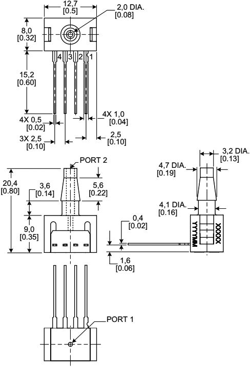 Sensor: pressure; Range: ±5psi; gage; Output conf: analogue