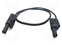 Test lead; 32A; banana plug 4mm,both sides; Urated: 1kV; black