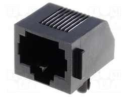 Socket; RJ45; PIN: 8; Cat: 3; low profile; Layout: 8p8c; THT; on PCBs