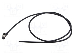 Connector: M8; plug; male; angled; cables; -20÷80°C; IP67; PIN: 3