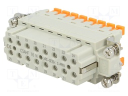 Connector: HDC; female; CSH; PIN: 16; 16+PE; size 66.40; 16A; 250V