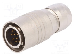 Plug; Connector: circular; HR10; male; PIN: 12; push-pull; 2A; 26AWG