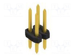 Connector: pin strips; pin header; male; PIN: 4; 2mm; THT; 2x2; 100V