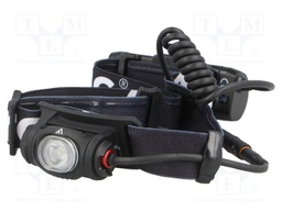 Torch: LED headtorch; 400lm; 95x32x35mm; Colour: black; 3W