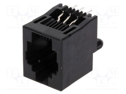 Socket; RJ12; PIN: 6; Layout: 6p6c; THT; straight; 16.51mm