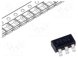 DC/DC Adjustable Charge Pump Voltage Converter, 1.6V to 5.5V in, -1.6V to -5.25V/60 mA out, SOT-23-5