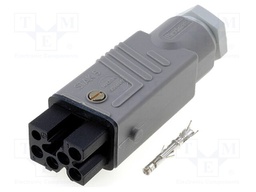 Connector: rectangular; ST; plug; female; PIN: 5; silver plated