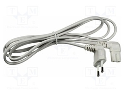 Mains; 2x0.75mm2; without earthing; PVC; white; 5m; 2.5A