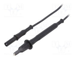 Test lead; 20A; 4mm banana plug-probe tip 4mm; Urated: 1kV; black