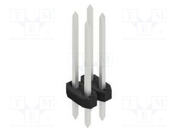 Connector: pin strips; pin header; male; PIN: 4; 2mm; THT; 2x2; 100V