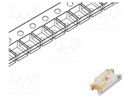LED; orange; SMD; 1206; 15mcd; 130°; 20mA; 611nm; Lens: transparent