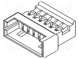 Plug; wire-board; female; PicoBlade; 1.25mm; PIN: 6; w/o contacts