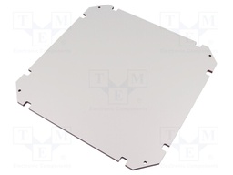 Mounting plate; insulating; W: 250mm; L: 250mm; Series: GEOS; grey
