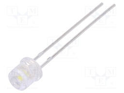 LED; 5mm; white cold; 1000÷1700mcd; 100°; Front: flat; 11000(typ)K