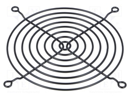 Guard; 120x120mm; Mat: metal; Mounting: screw; Colour: black