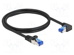 Patch cord; S/FTP; Cat: 6a; RJ45 plug,RJ45 right angled plug; 1m
