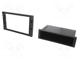 Radio mounting frame; Seat; 2 DIN; black