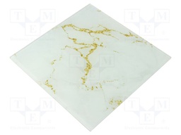 Accessories: decorative panel; white/gold; glass; 170x170x10mm