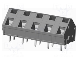 Connector: PCB terminal block; terminal; angled 45°; on PCBs