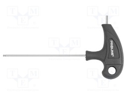 Wrench; hex key,spherical; HEX 8mm; S2 steel; Kind of handle: T