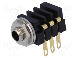 Socket; Jack 3,5mm x 18,6mm; female; stereo; with on/off switch