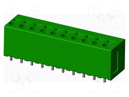 Connector: PCB terminal block; terminal; angled; Plating: tinned